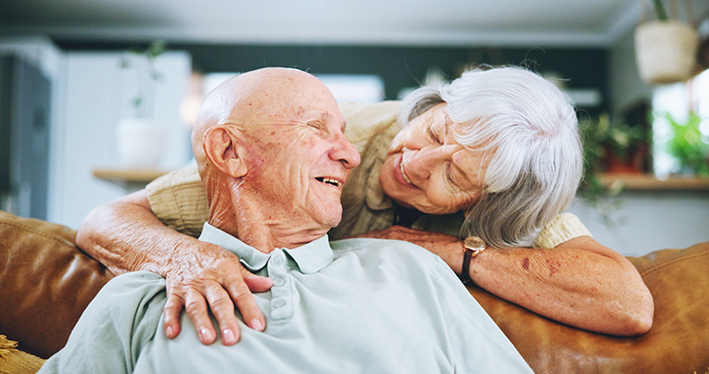 Smiling Elderly Couple